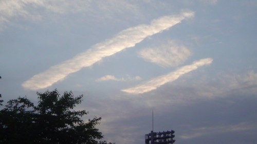 2009年5月4日18時15分過ぎ浜町公園から南西の空を望む with SO905iCS